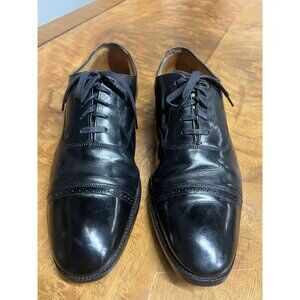 VTG Brooks Brothers Men’s 9 Oxford Loafers Shoes Black Leather Made in England